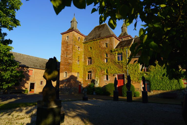Château corps de logis statue château ferme de Petit Leez Denis Closon